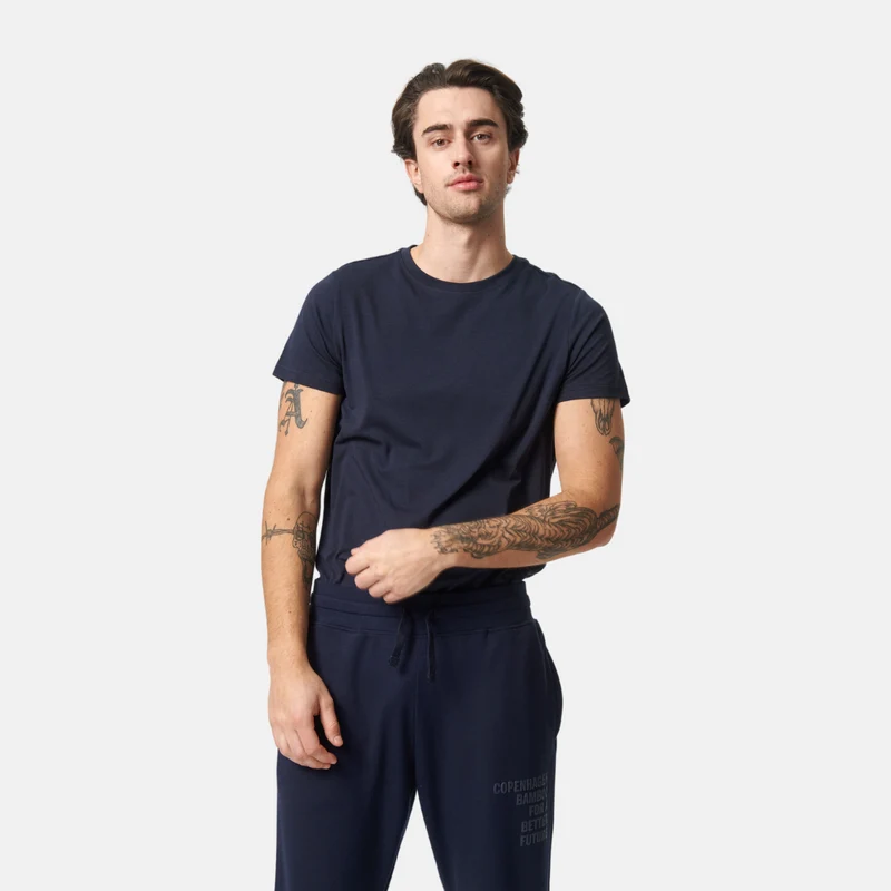 Blaues Bambus-T-Shirt