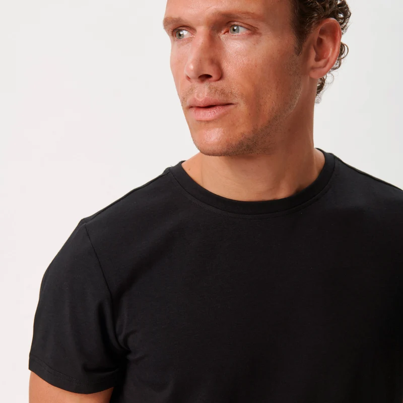 Schwarzes Bambus-T-Shirt