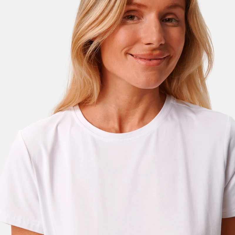 Weißes Bambus-T-Shirt