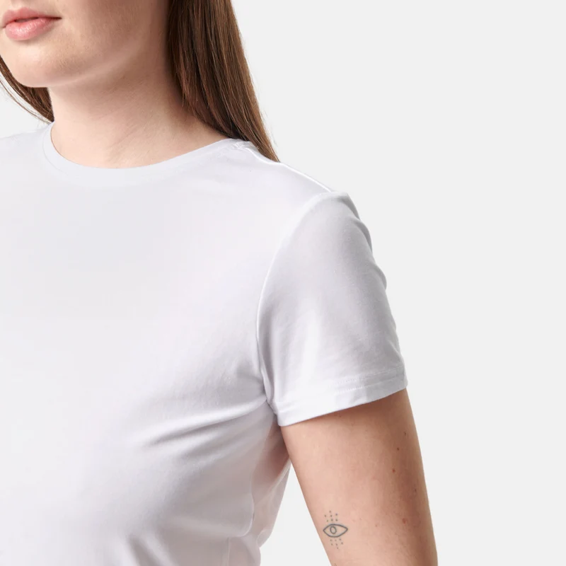 Weißes Bambus-T-Shirt