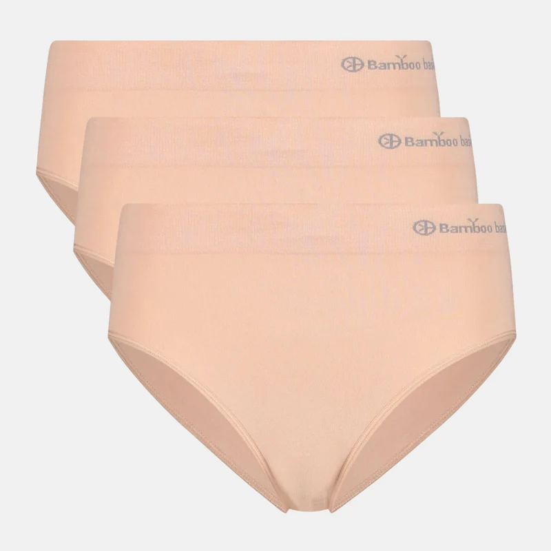 3er-Pack Rosa Bamboo Maxi-Slips