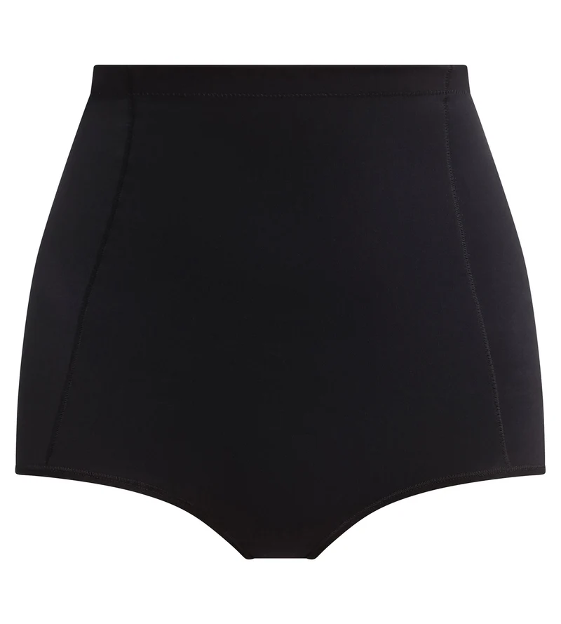 Hoch geschnittener Miederhose für Damen aus Mikrofaser Schwarz Dim Silhouette Contour