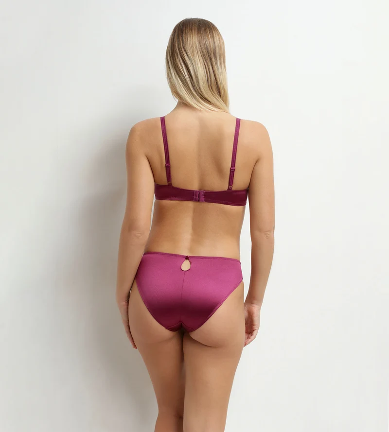 Damen-Slip aus satinierter Mikrofaser „Fruits des Bois” Silk Radiance