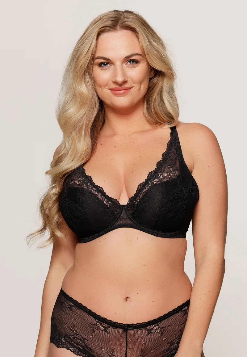 LingaDore 1400-6 Triangel plunge BH Schwarz