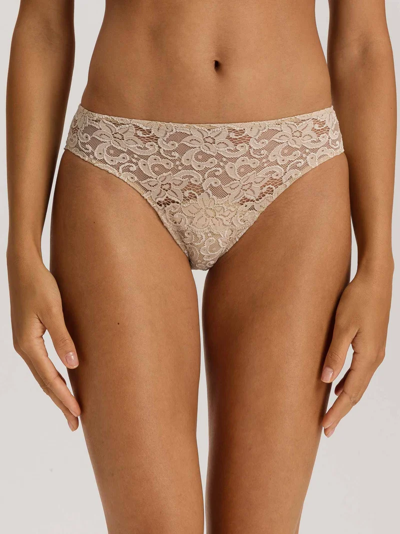 Mini-Briefs, Mini-Slip mit Vorderseite aus Spitze, MOMENTS, in Sommer-Farbe iced cappuccino
