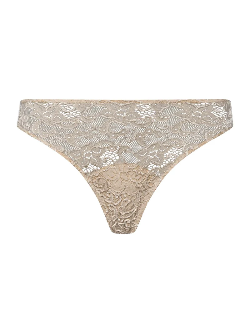 Mini-Briefs, Mini-Slip mit Vorderseite aus Spitze, MOMENTS, in Sommer-Farbe iced cappuccino