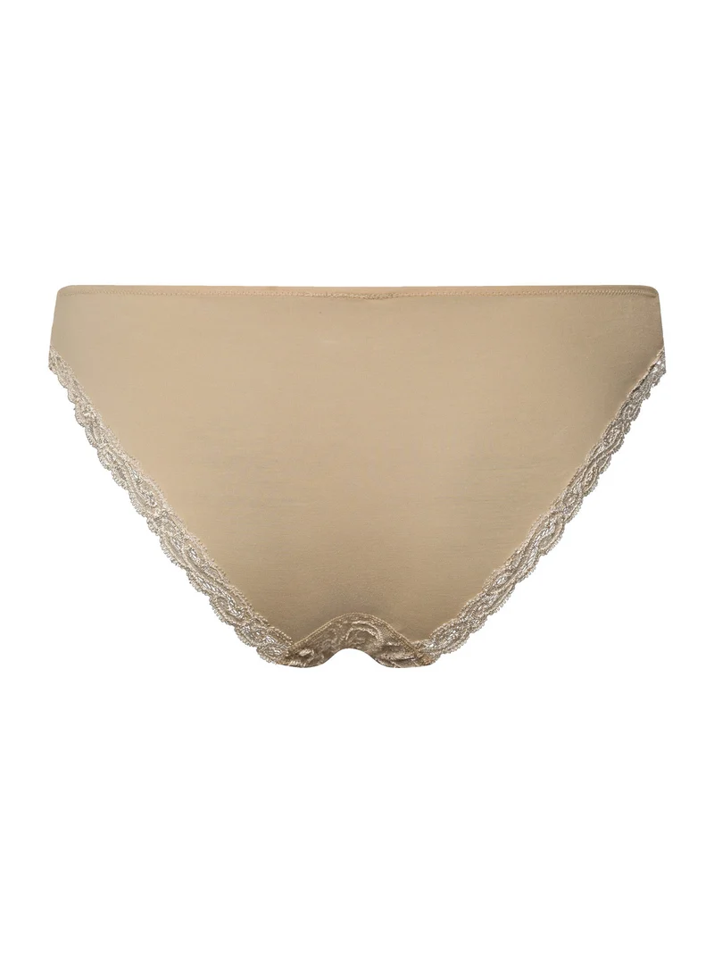 Mini-Briefs, Mini-Slip mit Vorderseite aus Spitze, MOMENTS, in Sommer-Farbe iced cappuccino