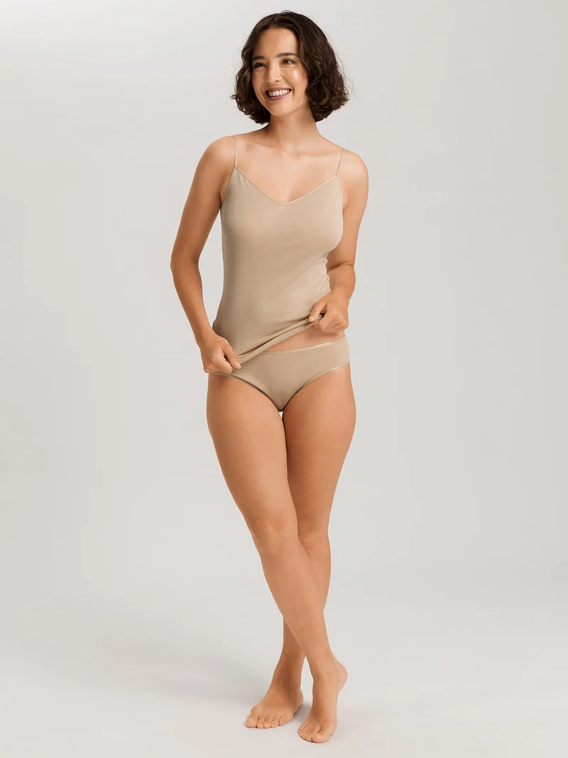Midi Slip COTTON SEAMLESS in Sommer-Farbe iced cappuccino