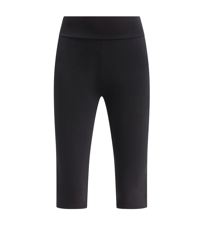 Kurze Damenleggings aus schwarzer Mikrofaser von Dim Comfywear