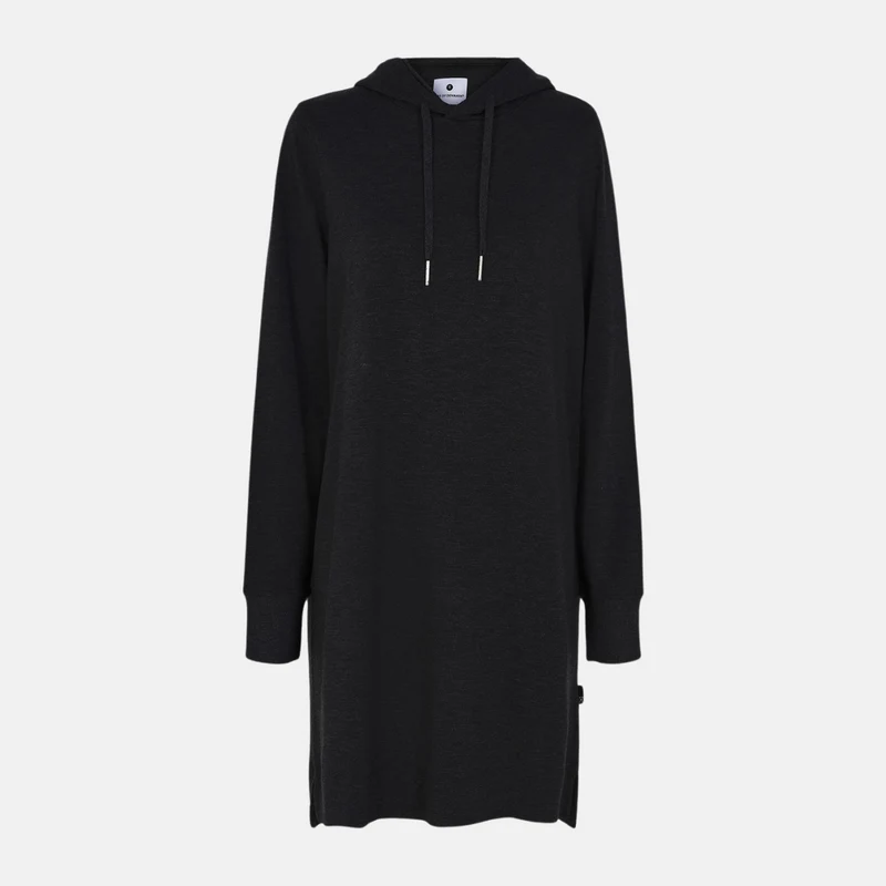 Schwarzes Kapuzenkleid aus Bambus