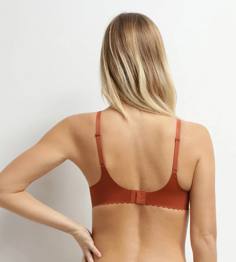 BH mit Bügeln aus brauner Mikrofaser von Body Touch