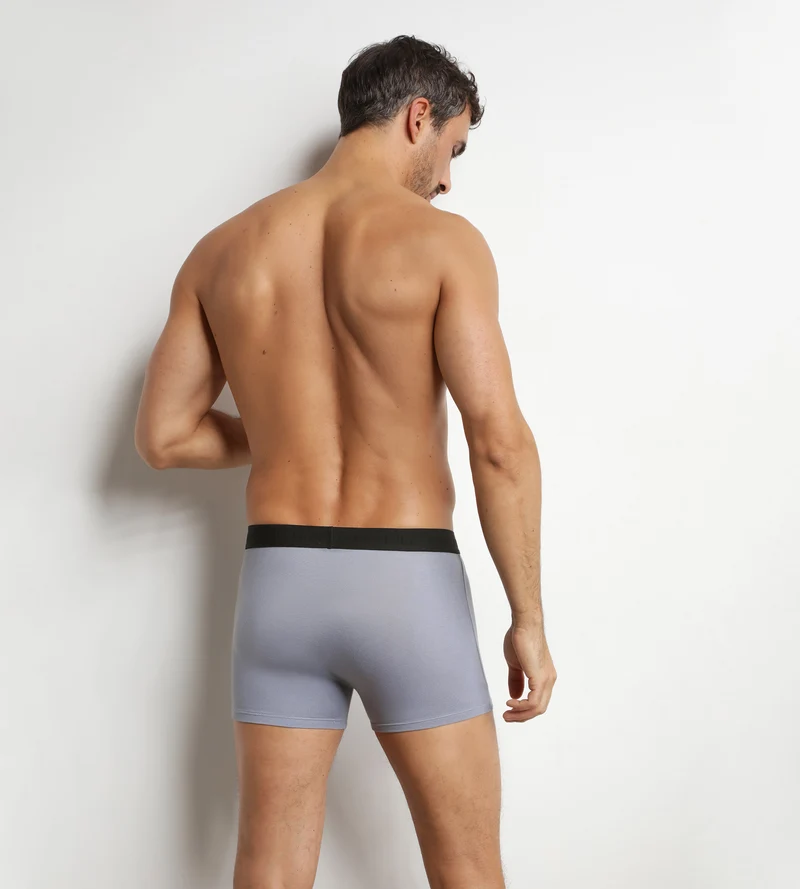 Boxershorts für Herren aus Modal-Piqué-Baumwolle in Graupulver von Dim Smart