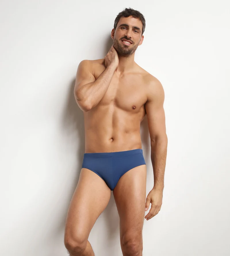 Badehose für Herren Slip Blau Denim Dim Swimwear