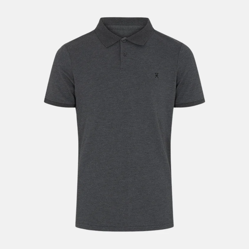 Graues Bambus-Poloshirt