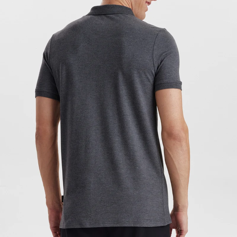 Graues Bambus-Poloshirt