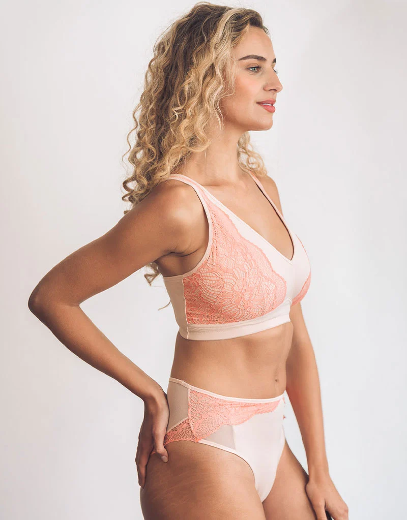 Royce Anya Non-Wired Full Cup Bralette Blush/Coral Pink