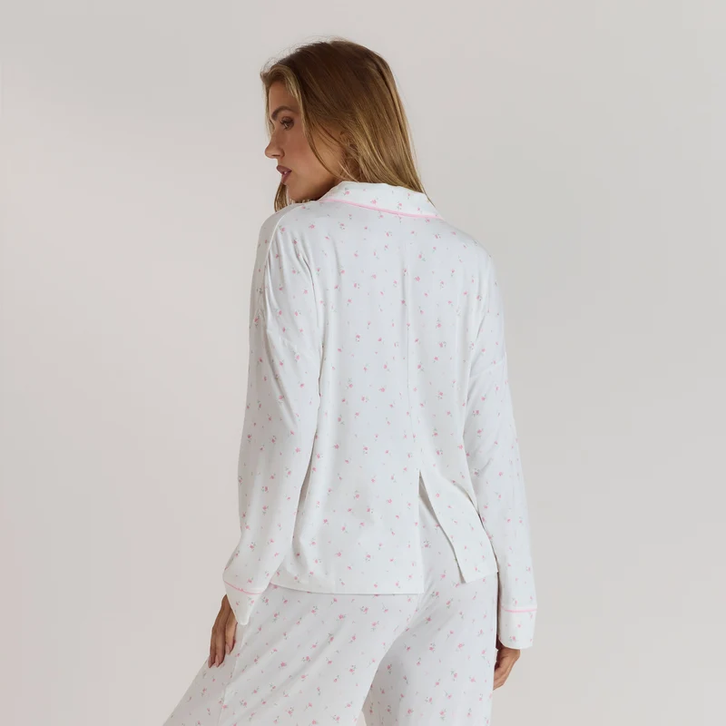 Modal Pyjama Shirt - Floral Print
