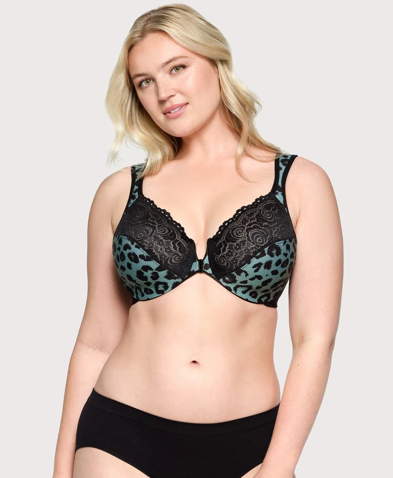 Front-Closure WonderWire Bra Centennial Leopard