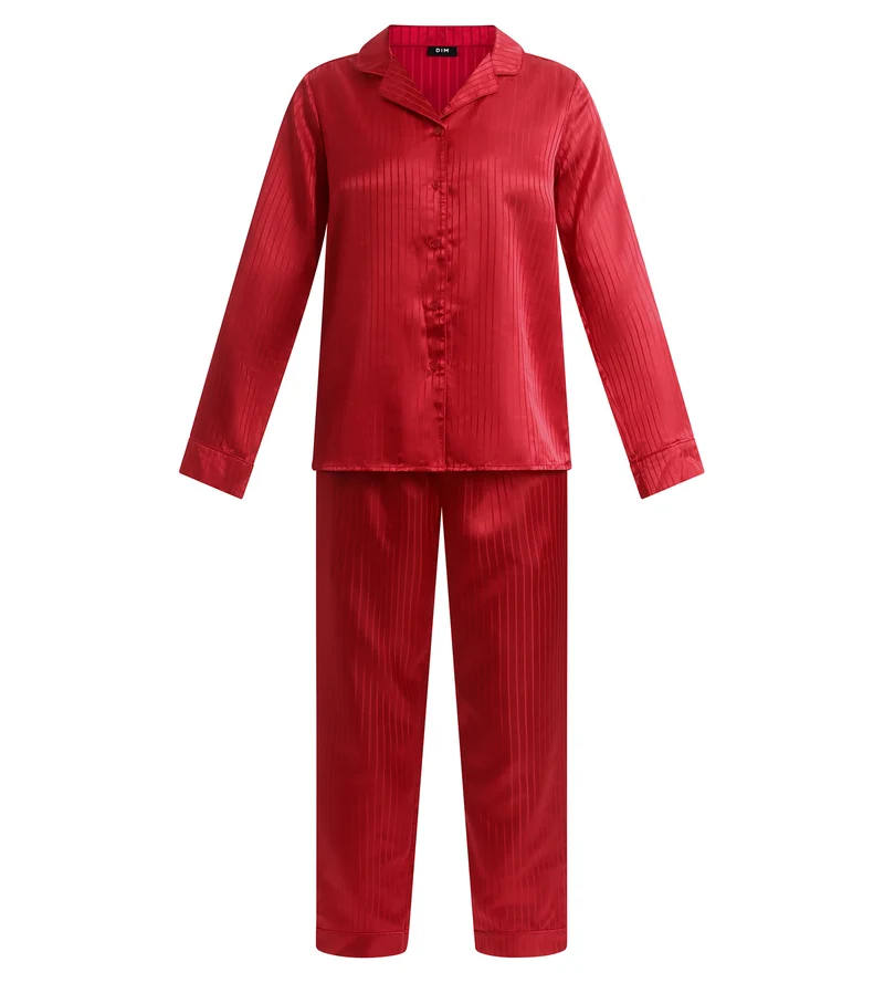 Damen-Pyjama-Set mit Satin-Hose Rot Dim Don’t Disturb