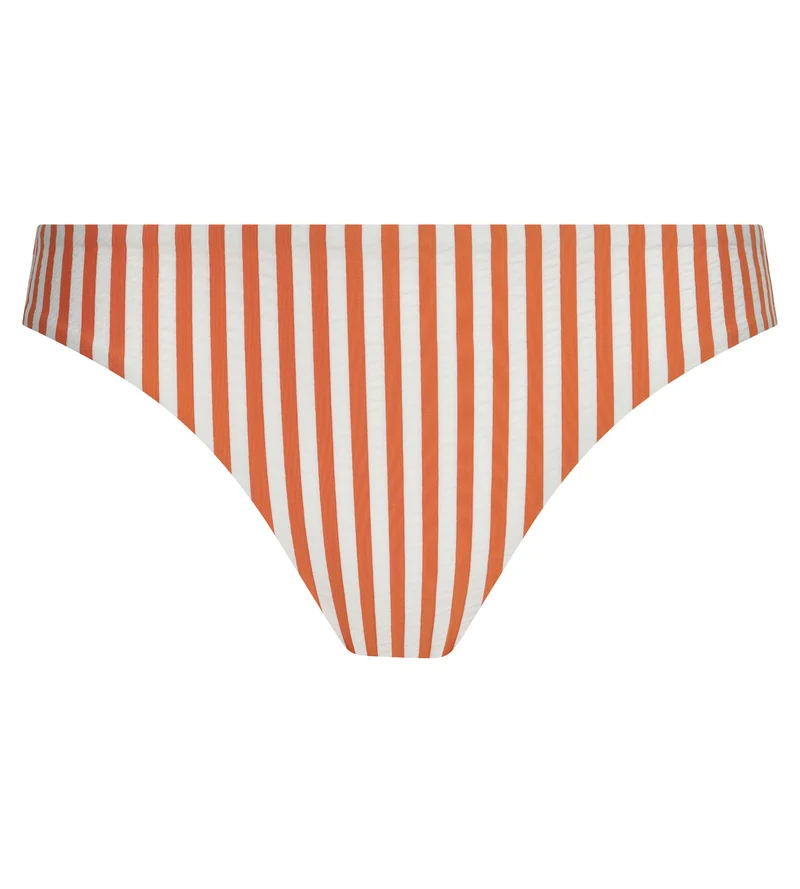 Badehose Midi für Damen Orange gestreift Dim Swimwear