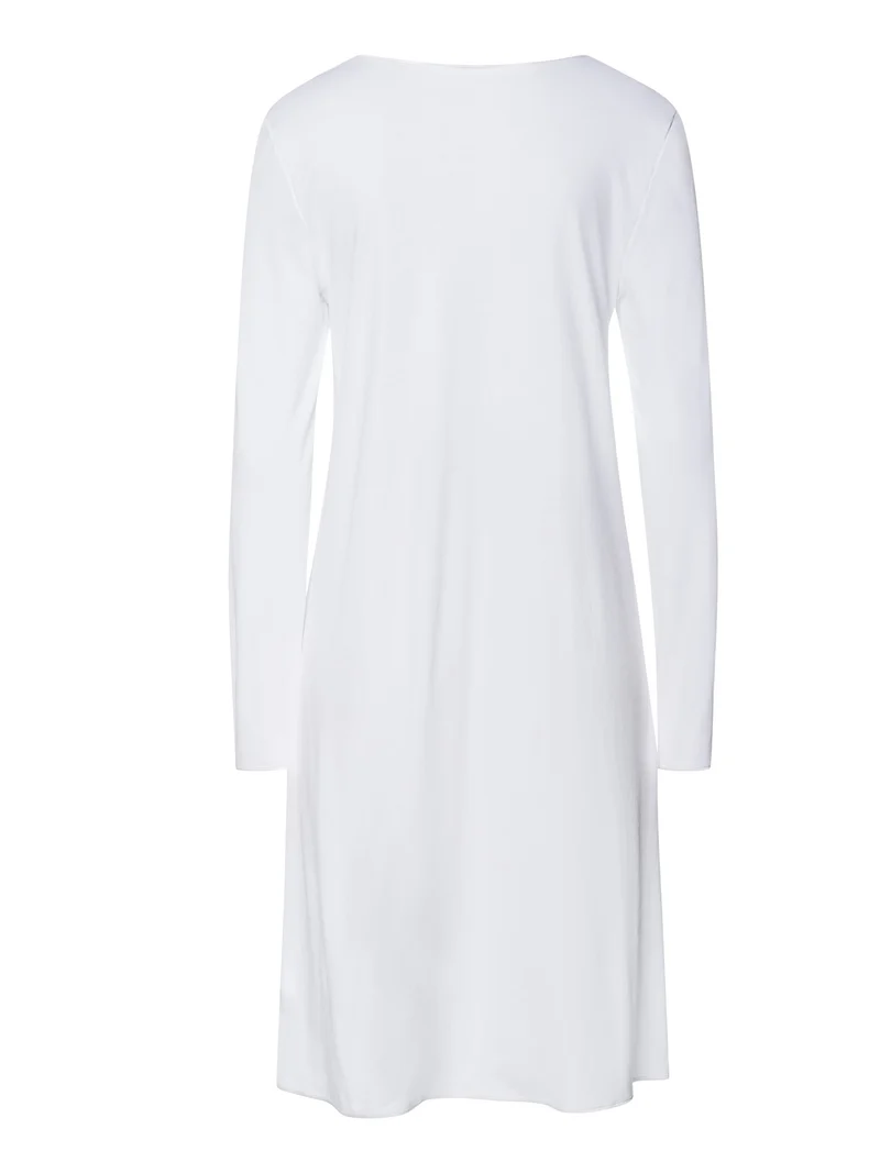 Nightdress, langarm, 100cm Länge, COTTON SILK