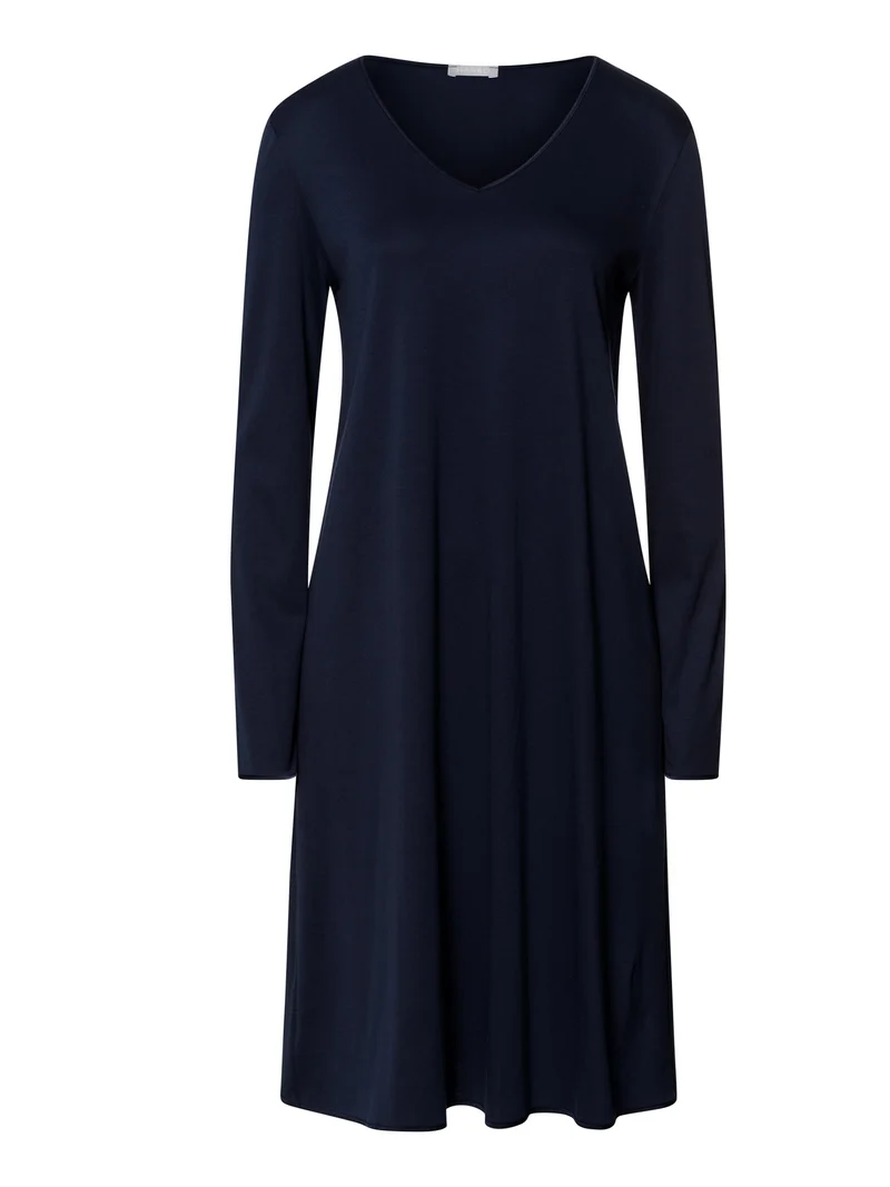 Nightdress, langarm, 100cm Länge, COTTON SILK