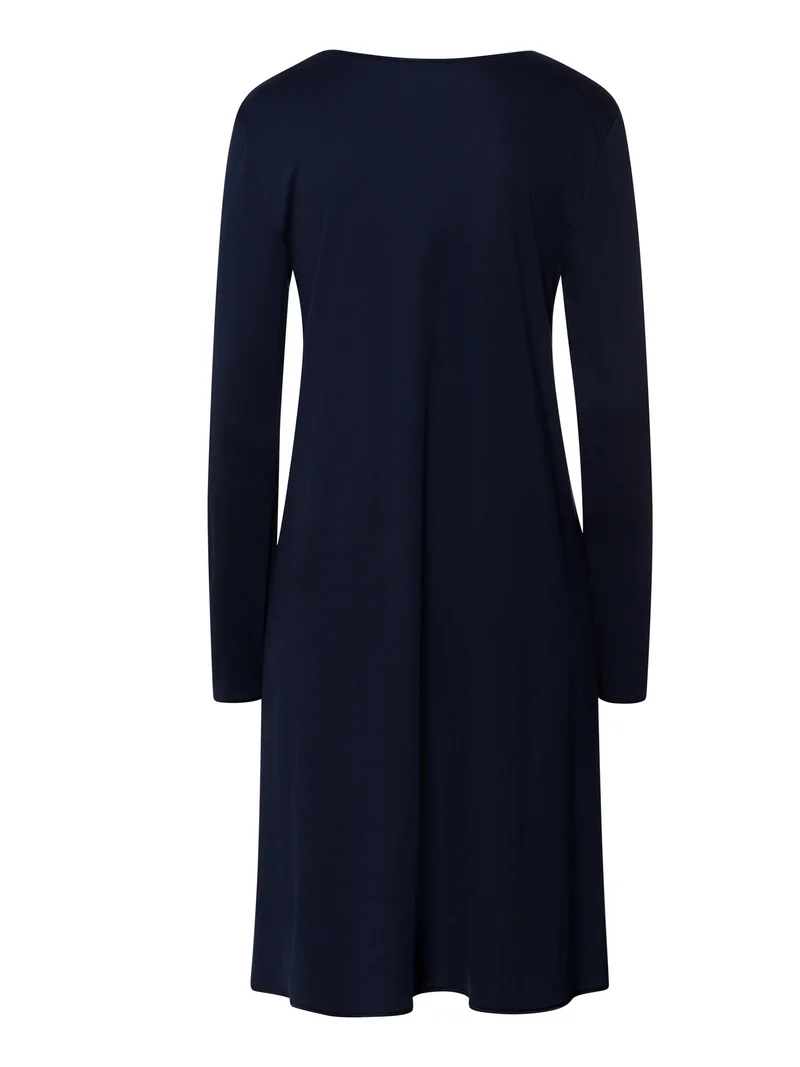Nightdress, langarm, 100cm Länge, COTTON SILK
