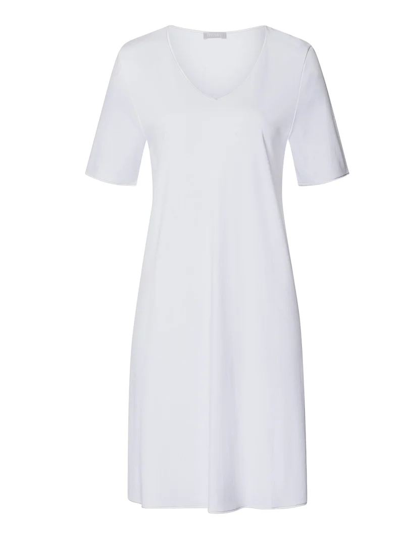 Nightdress, kurzarm, 90cm Länge, COTTON SILK