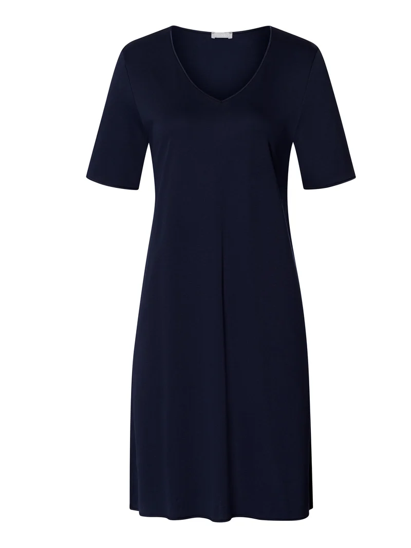 Nightdress, kurzarm, 90cm Länge, COTTON SILK