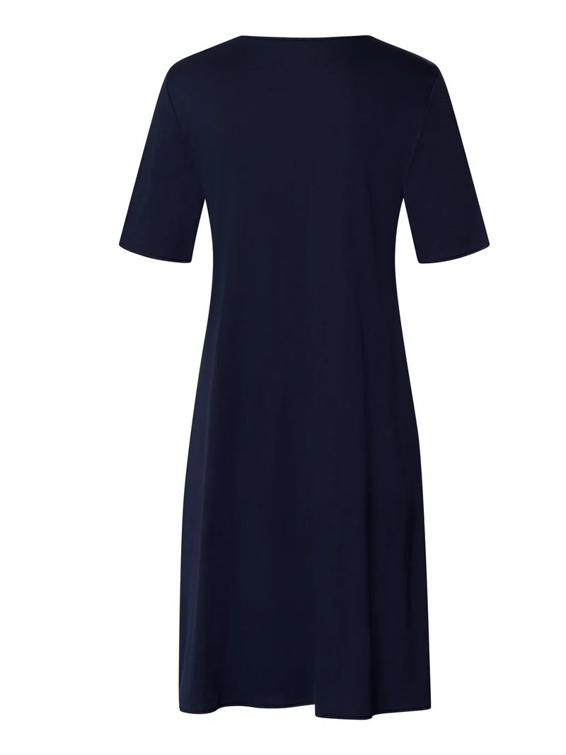 Nightdress, kurzarm, 90cm Länge, COTTON SILK