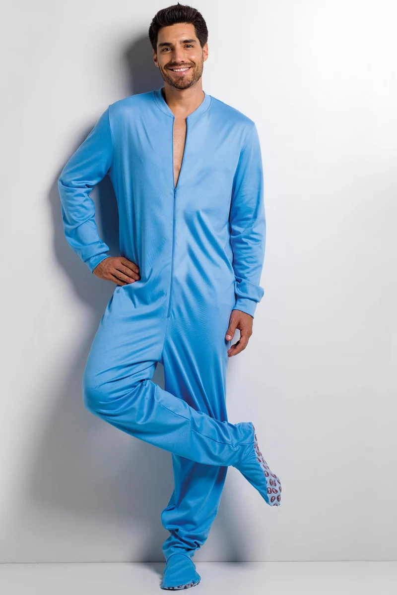 Füsschenpyjama, Jumpsuit für Damen und Herren