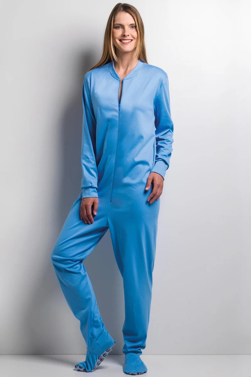 Füsschenpyjama, Jumpsuit für Damen und Herren