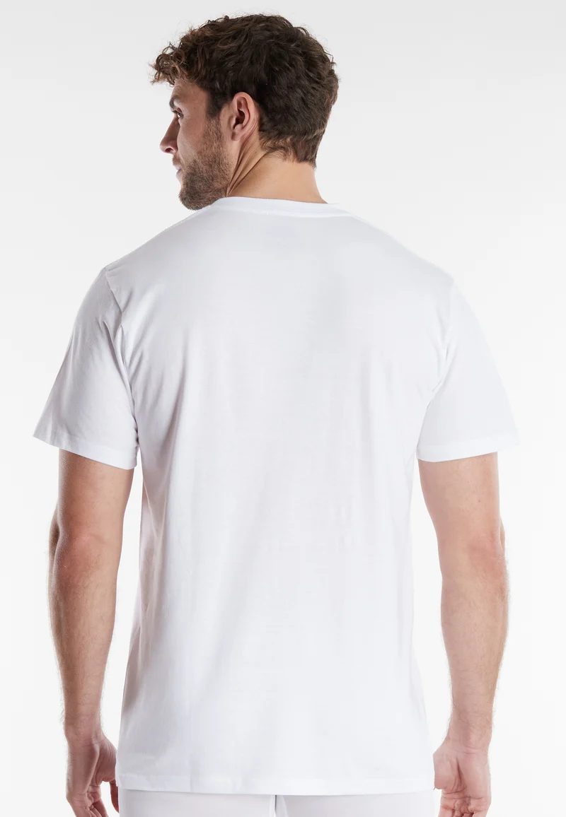 CECEBA Shirt, 1/2, V-Ausschnitt 2er Pack weiss