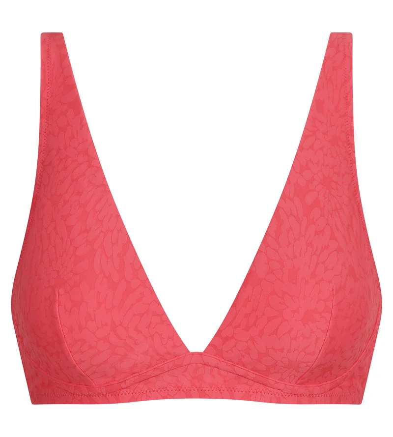 Triangel-Bikini-Oberteil mit Hibiskus-Motiv von Dim Swimwear