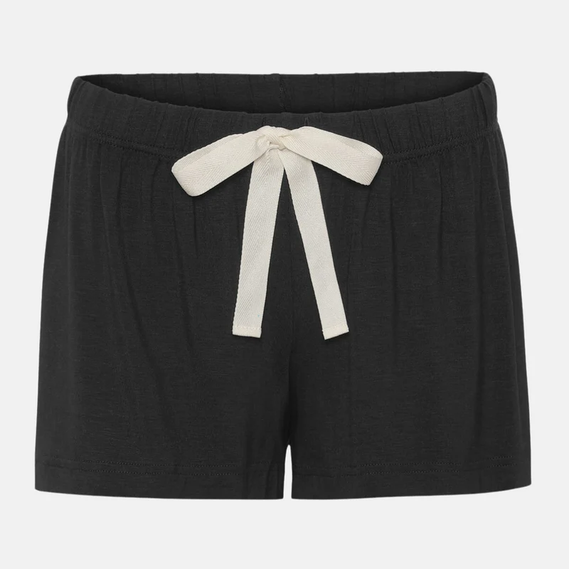 Schwarze Bambus-Nachtshorts
