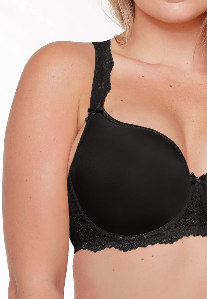 LingaDore 1400-1A DAILY T-Shirt BH - Plus Size Schwarz