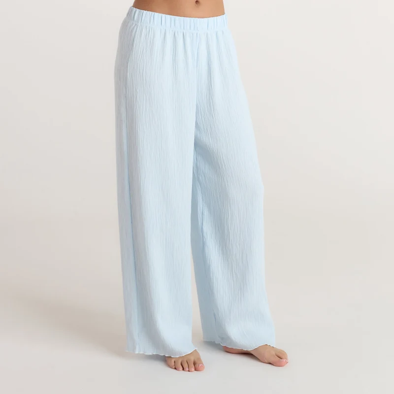 Crinkle Pyjama Bottoms - Blue