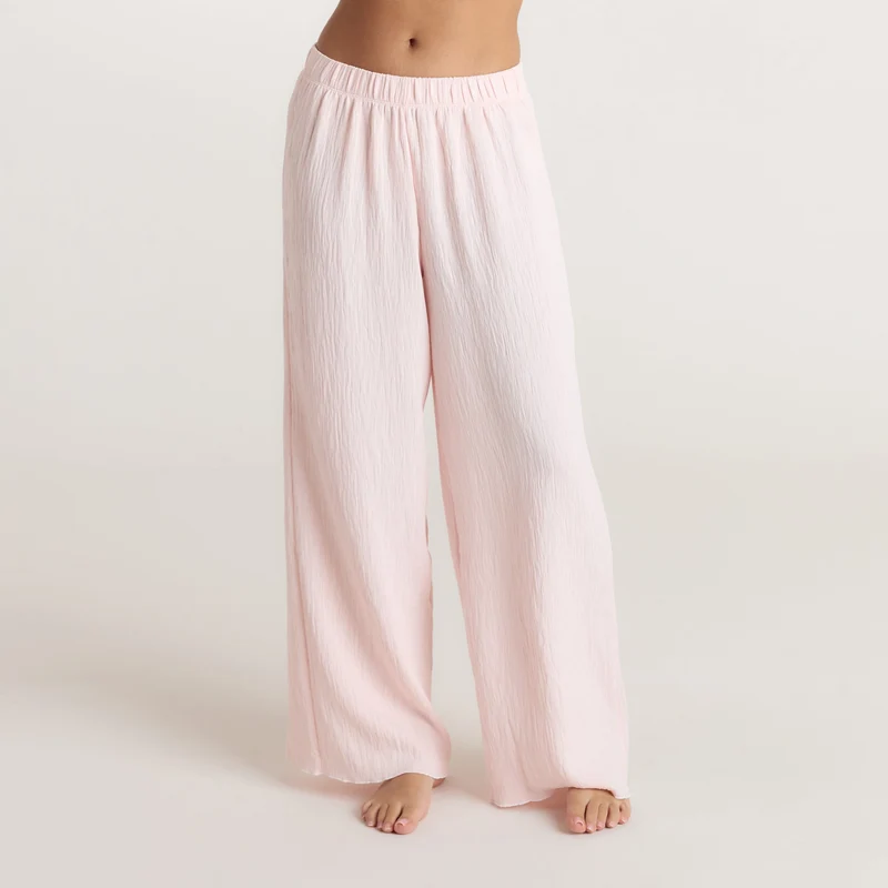 Crinkle Pyjama Bottoms - Pink