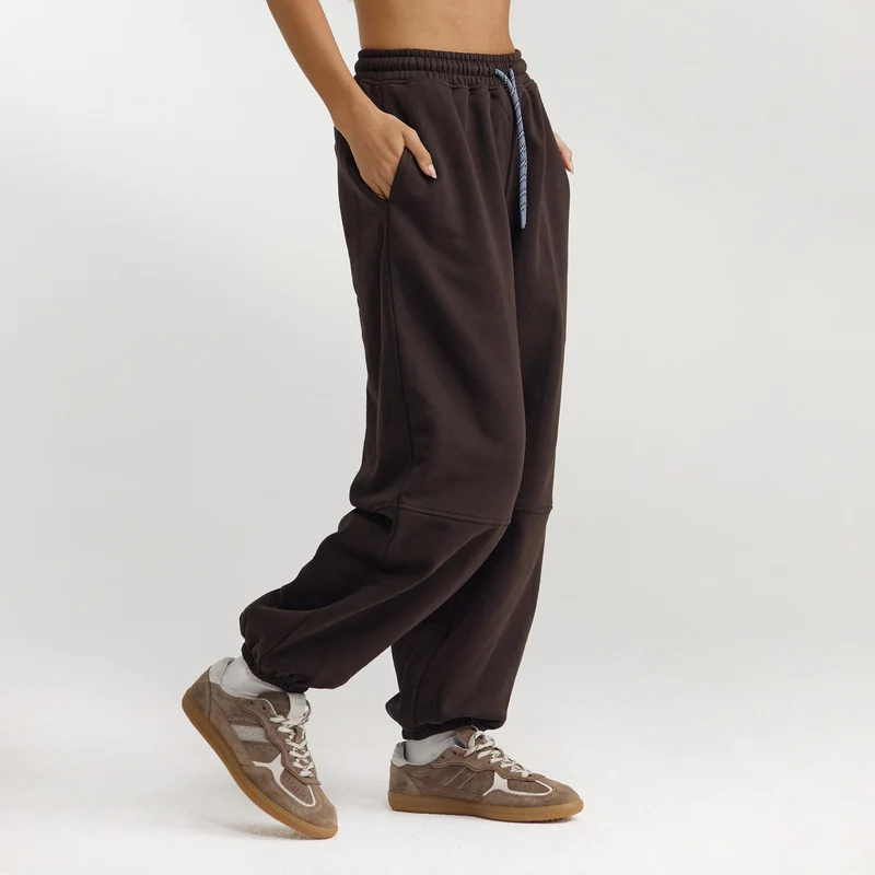 Barrel Leg Joggers - Dark Chocolate