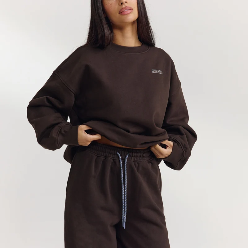 Barrel Leg Joggers - Dark Chocolate