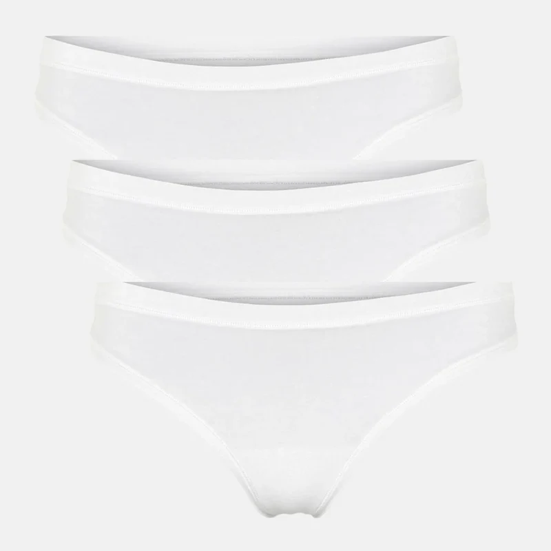 3er-Pack Weißer Bambus G-String Höschen