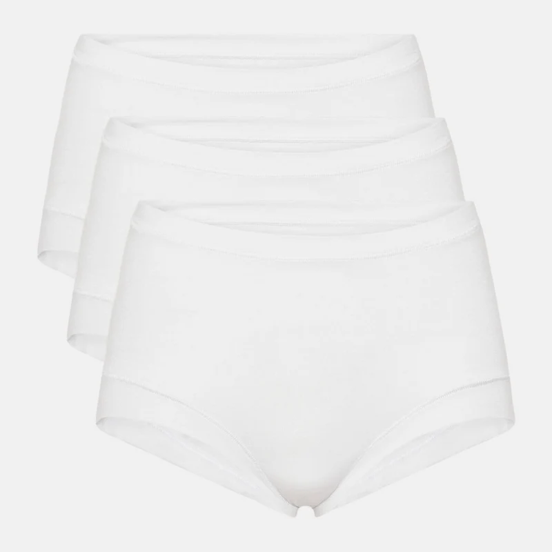 3er-Pack weißer Bambus-Maxi-Slips