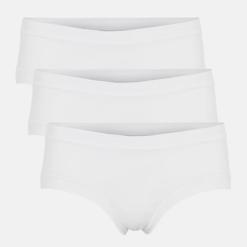 3er-Pack weißer Bambus-Hipster-Slips