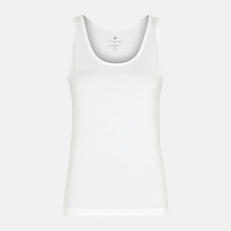 2er-Pack: Weißes Bambus-Tanktop mit breiten Trägern