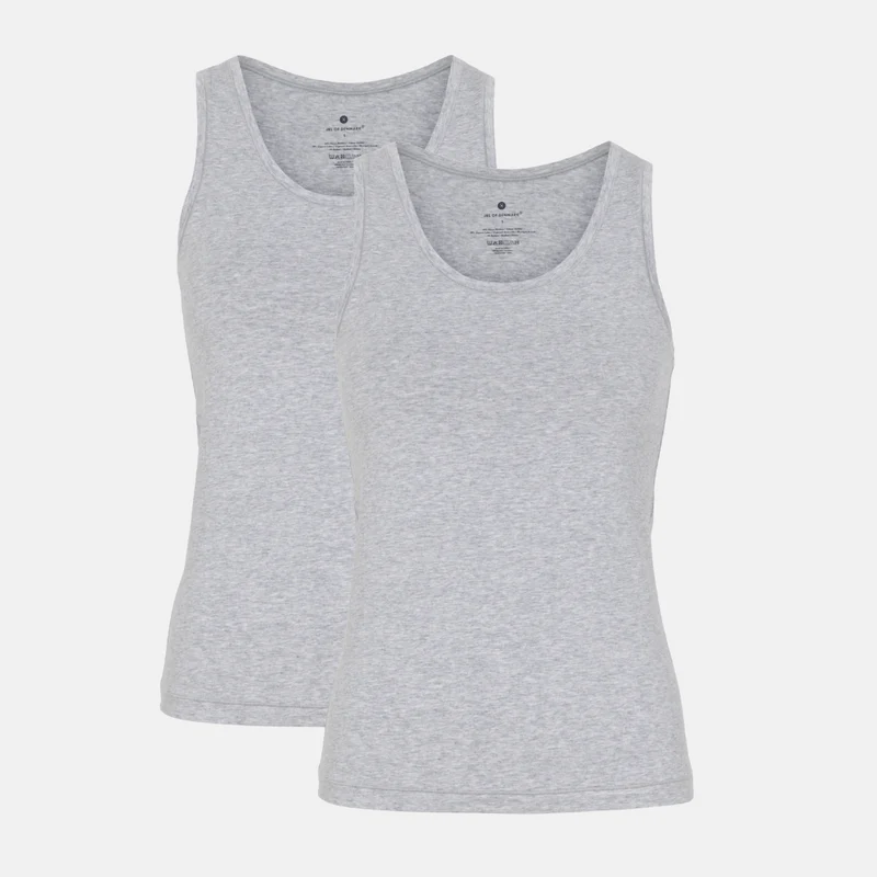 2er-Pack graues Bambus-Tanktop mit breiten Trägern