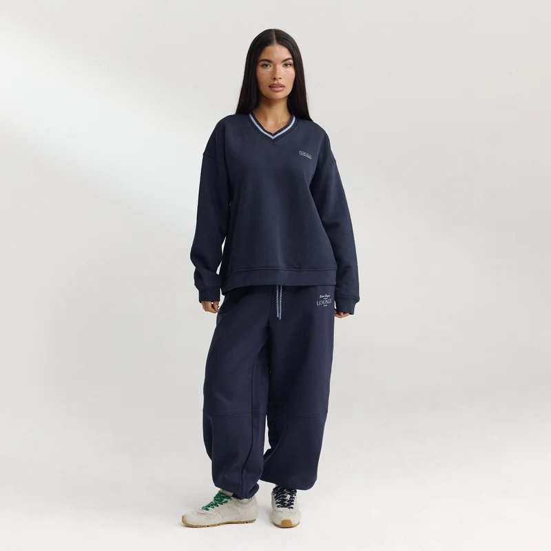 V-Neck Jumper - Dark Blue