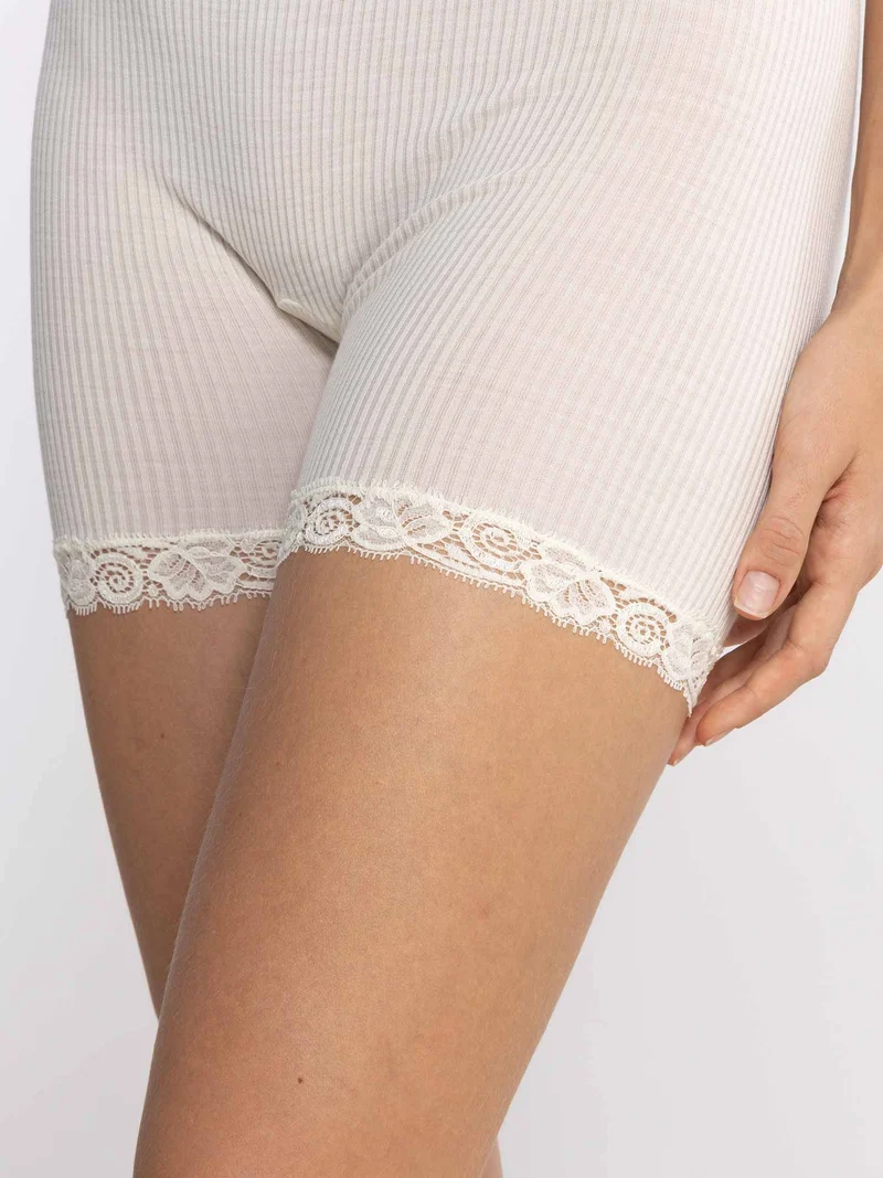 Panty mit Spitze, WOOL AND SILK