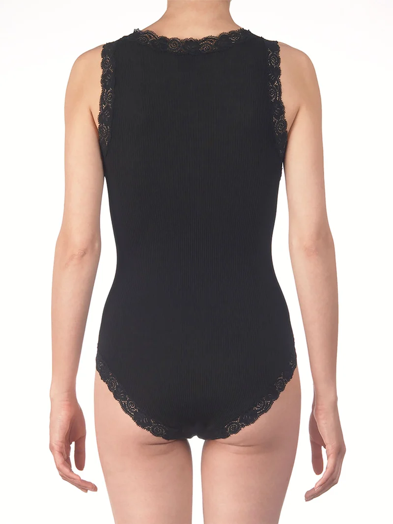 Body mit Spitze, WOOL AND SILK
