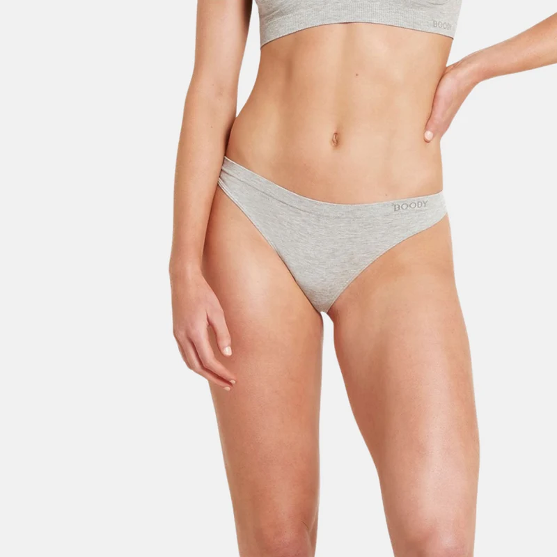 Grauer Bambus G-String Panty