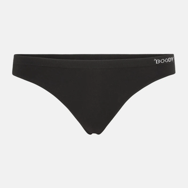Schwarzer Bambus G-String Panty